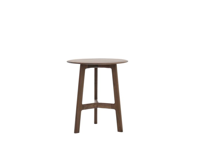 Zebrano Round side table (Walnut)