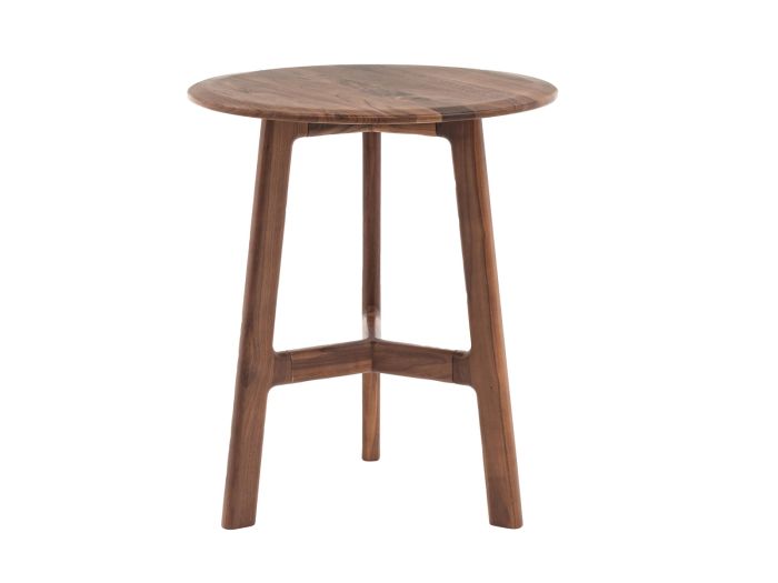 Zebrano Round side table (Walnut)