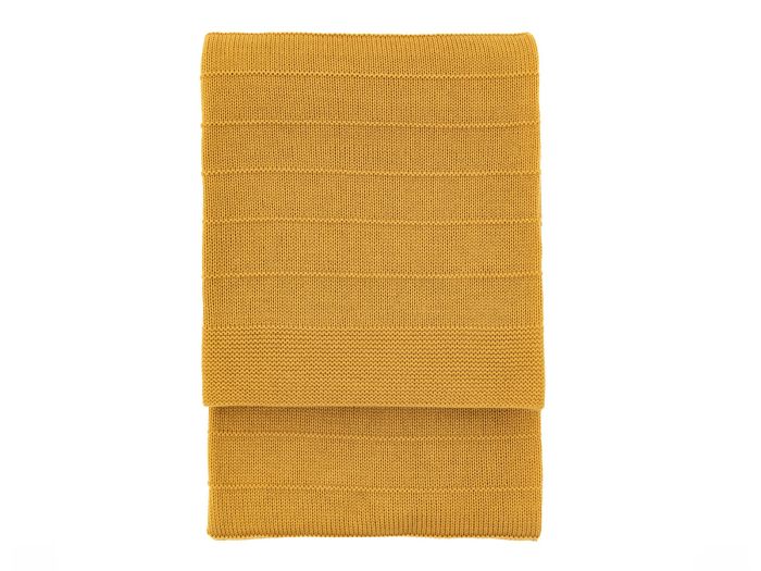 Florence Knit throw Mustard