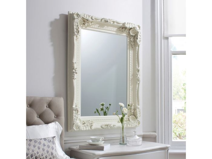 Mirrors Carved Louis Mirror Cream 47 x 35.5