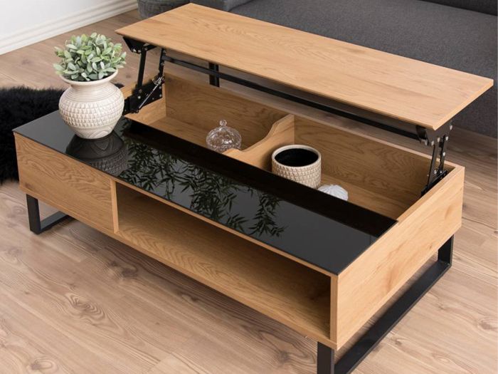 Ascenseur Lift coffee table (oak/black)