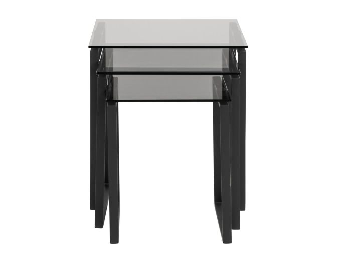 Ariel (black/smoked glass) Nest of tables