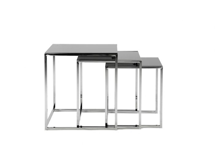 Delta Nest of tables (black glass)