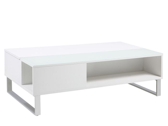 Avia Lift coffee table (white glass)