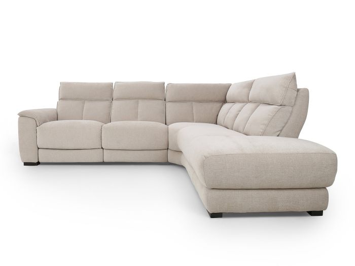 Heaton 3 seater chaise corner sofa (lhf arm) (1 x power recliner) - type Fabric