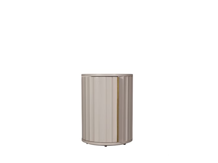Lilian Bedside (left) (grey and brass)