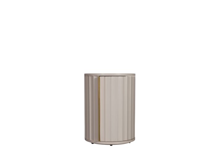 Lilian Bedside (right) (grey and brass)