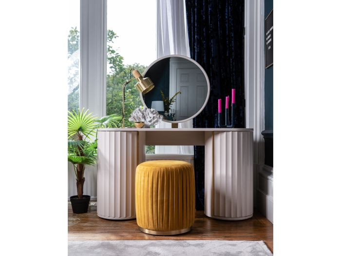 Lilian Gallery mirror (grey and brass)
