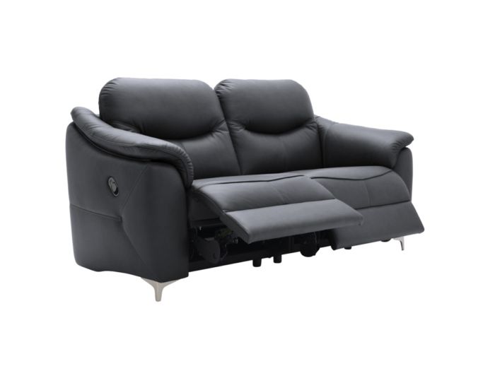 Jackson 3 Seater Double Manual Recliner Sofa In Leather Range L