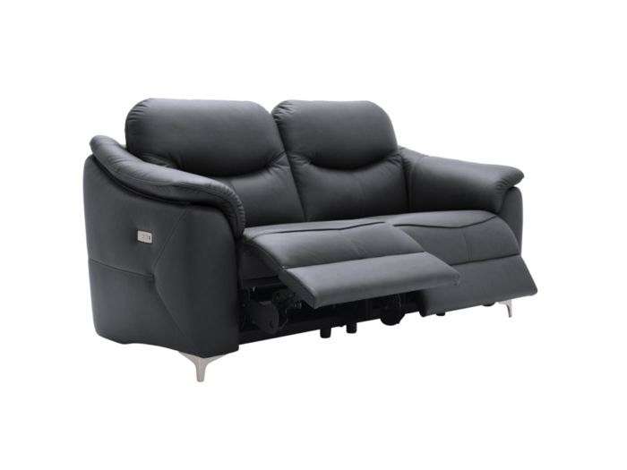 Jackson 3 Seater Double Power Recliner Sofa In Leather Range L