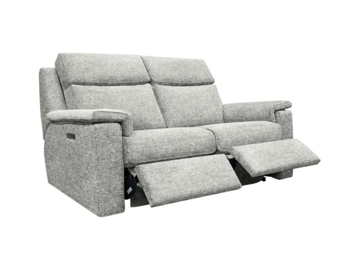 Ellis (Fabric) Large sofa (double power recliners) with USB - type B Fabric