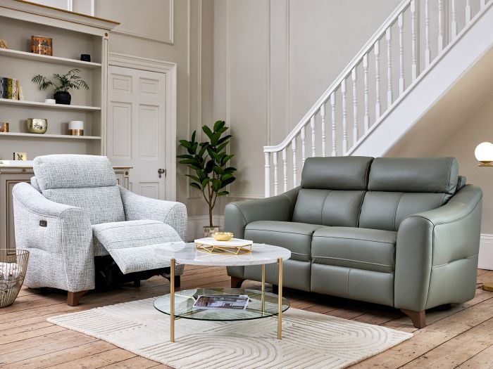Monza (Leather) 3 seater (double power recliners) (with usb) - type L Leather