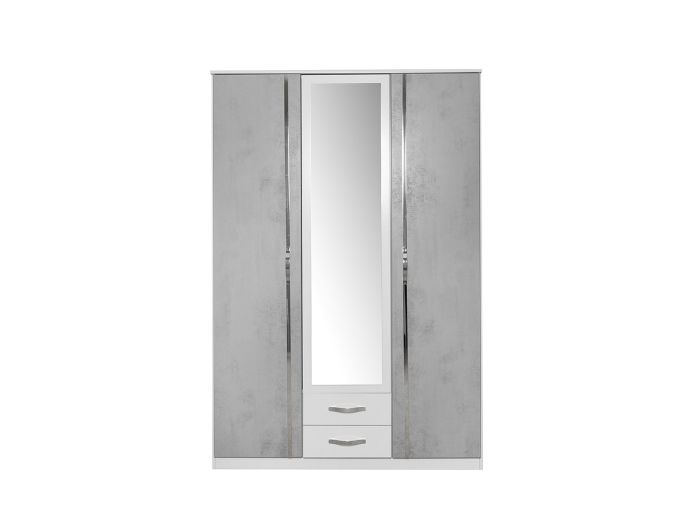 Dresden 1.35 combi wardrobe (Light grey)