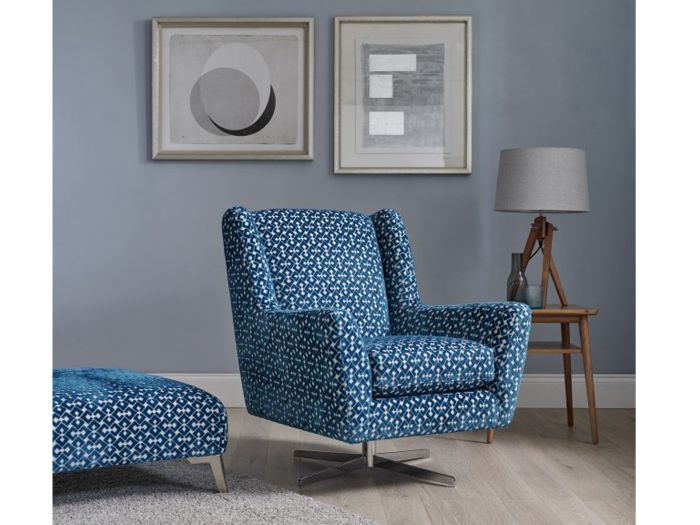 Milo Swivel accent chair - type Fabric