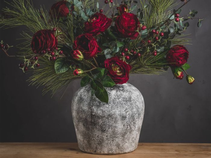 Aged Stone Ceramic vase