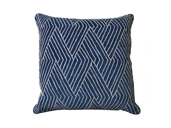 Geo Cushion (60x60cm) (Bluebell)
