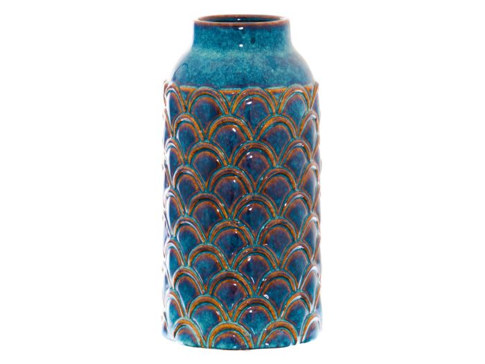 Seville Collection Scalloped indigo vase (large)