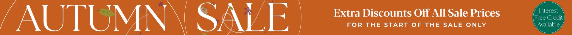 Autumn Sale - Extra Discounts Off All Sale Prices