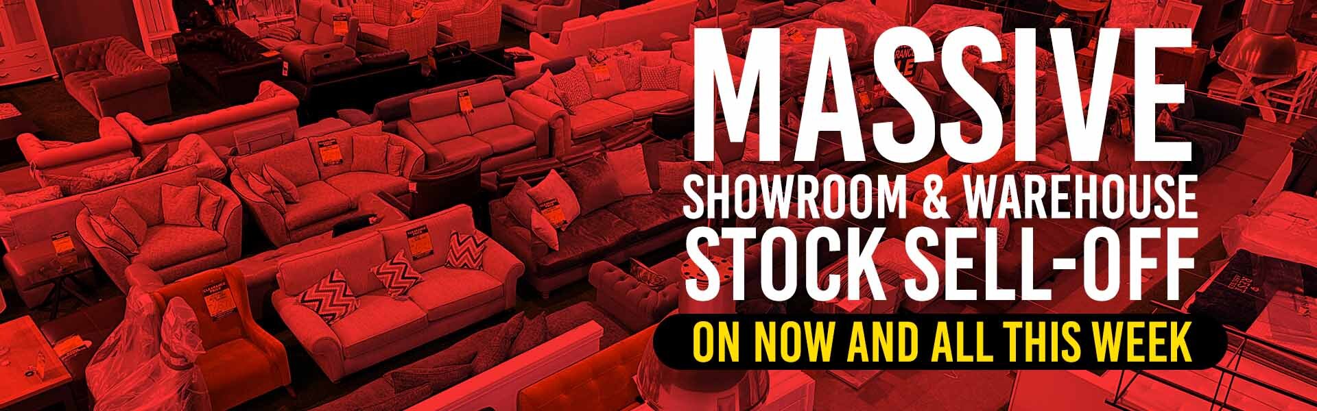 Massive showroom and warehouse stock sell-off, on now and all this week