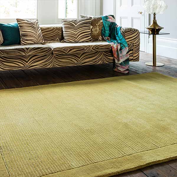 A patterned rug adding warmth to a living room, from £49