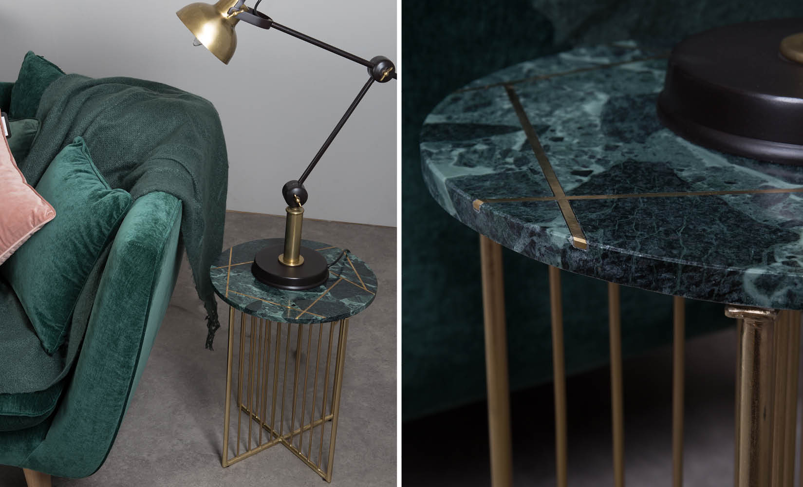 Tree tops Green Marble side table