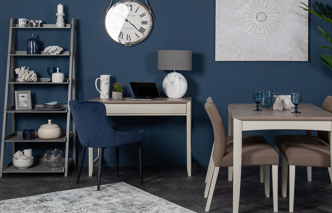 Durban Desk, grey washed oak/soft grey