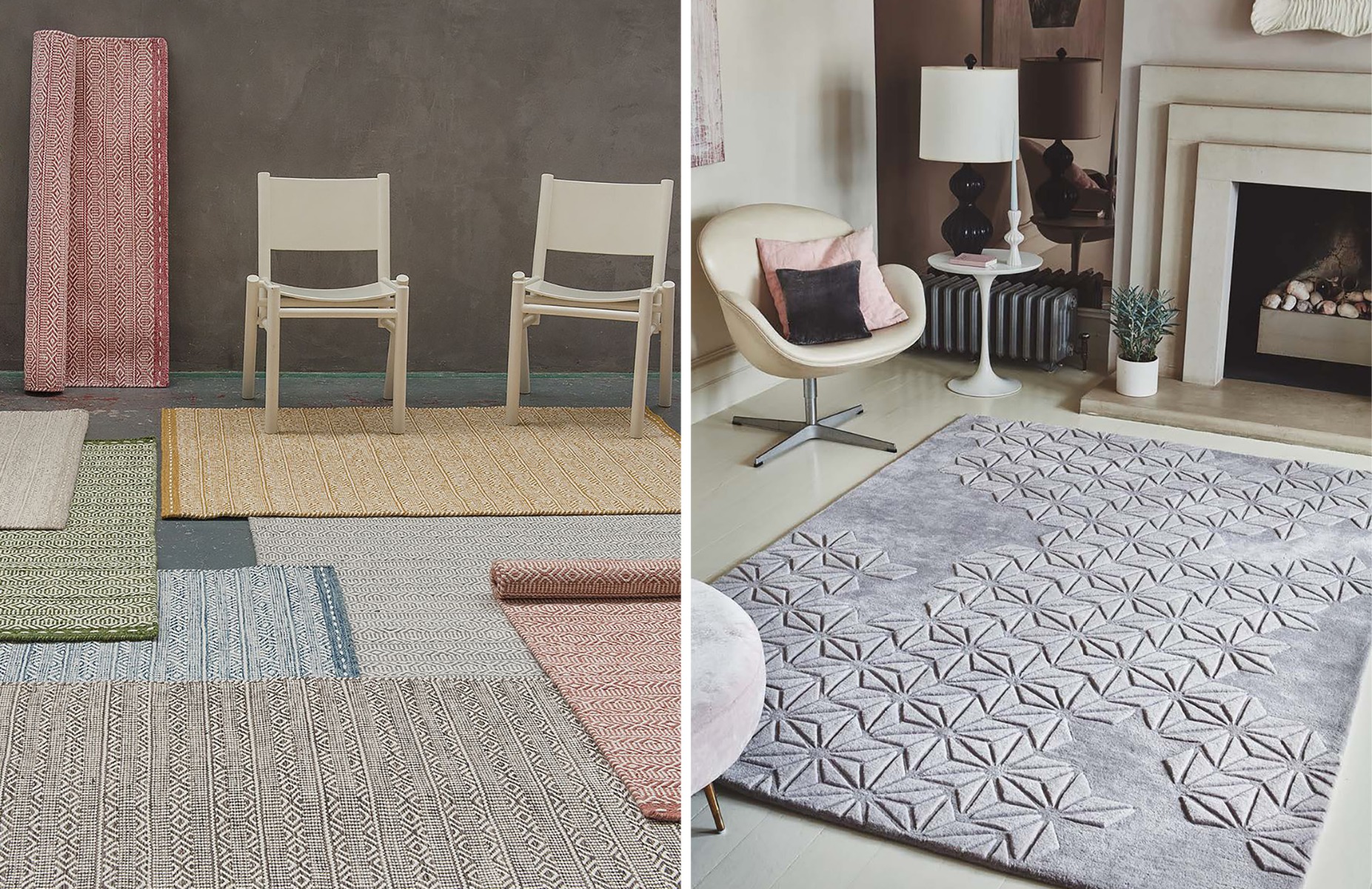 Knox rug and Starburst rug