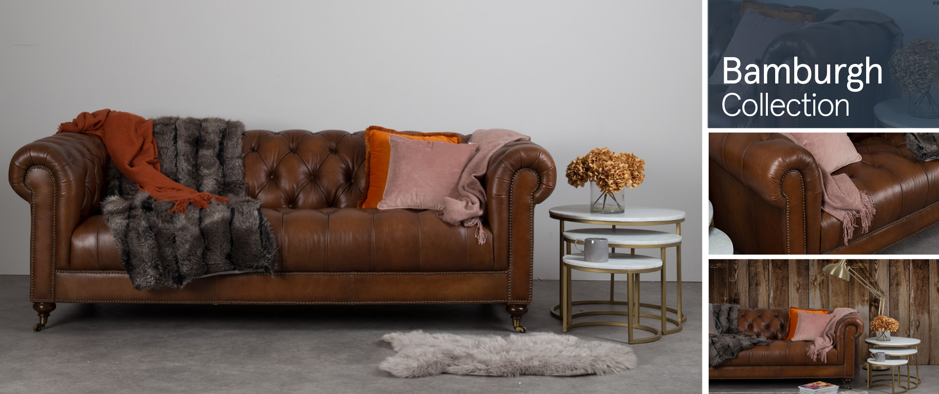 Bamburgh Leather Sofa Ranges