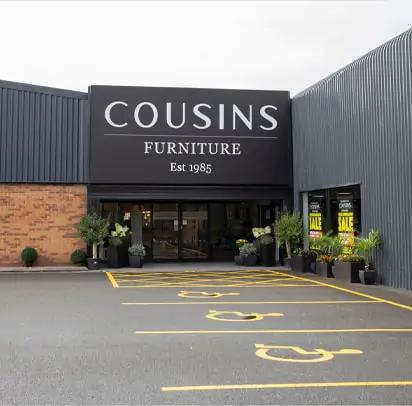 Cousins Furniture Shrewsbury showroom exterior