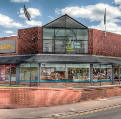 Cousins Furniture Birmingham showroom exterior in Tyseley